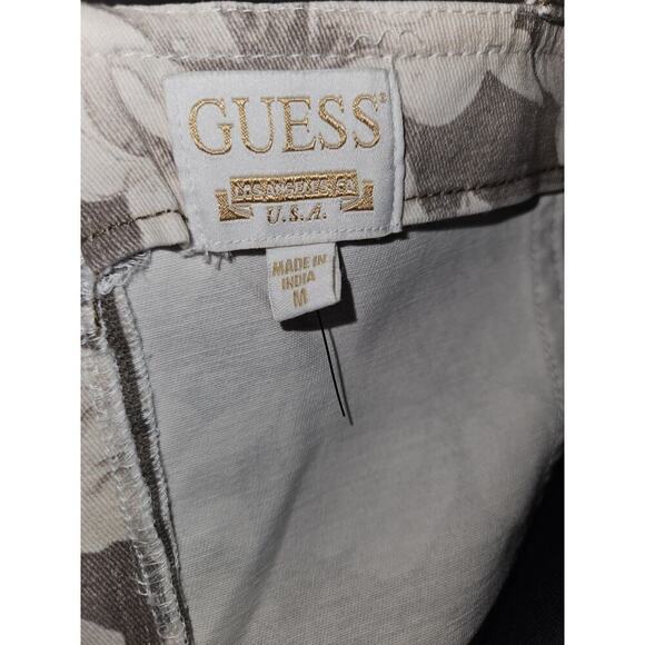 NWOT Guess Womens Size Medium Tan Chloe Dress Denim Stretch Fitted Bodice - Picture 8 of 12